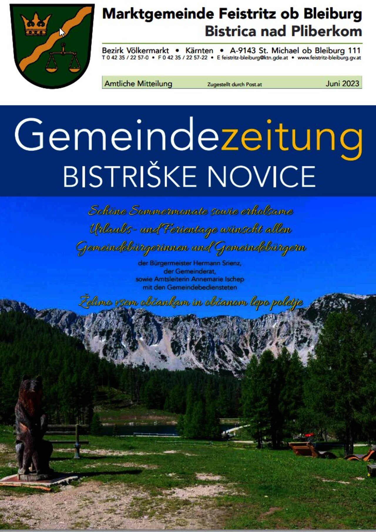 Gemeindenachrichten Sommer 2023 Titelbild