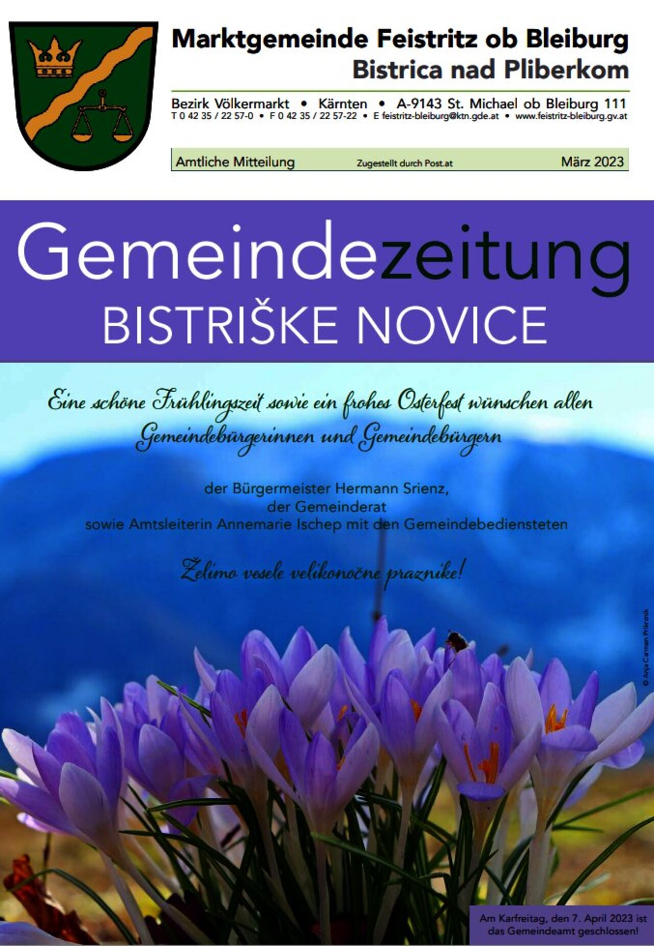 Gemeindenachrichten Frühling 2023 Titelbild