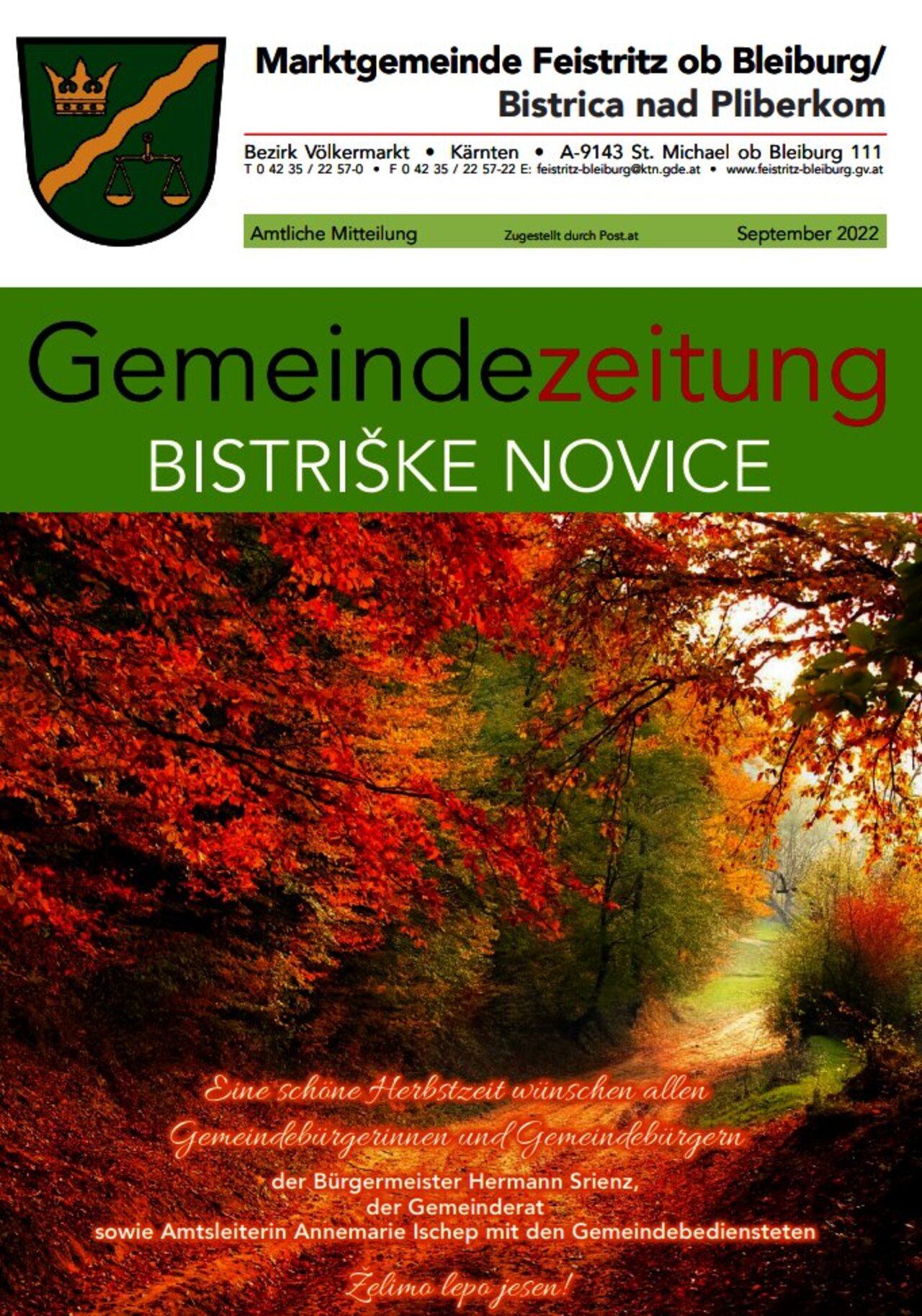 Gemeindenachrichten Herbst 2022 Titelbild