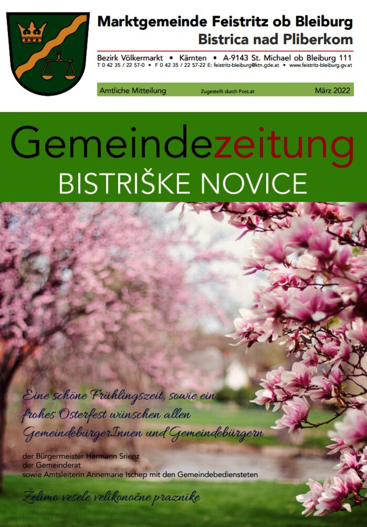 Gemeindenachrichten Frühling 2022 Titelbild