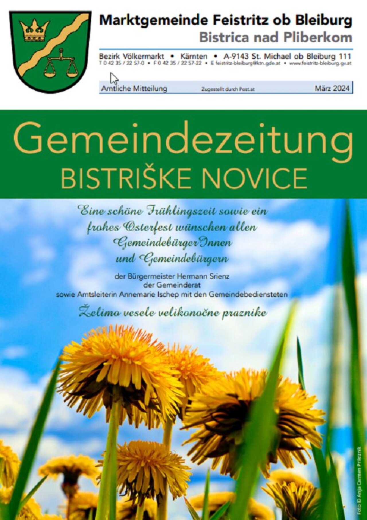 Gemeindenachrichten Frühling 2024 Titelbild